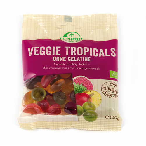 Gominolas veganas frutas tropicales