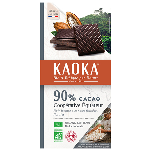 Chocolate Kaoka negro 90% cacao