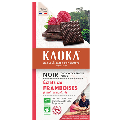 Chocolate Kaoka negro con frambuesa