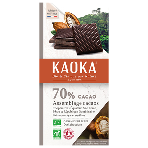 Chocolate Kaoka negro 70% cacao